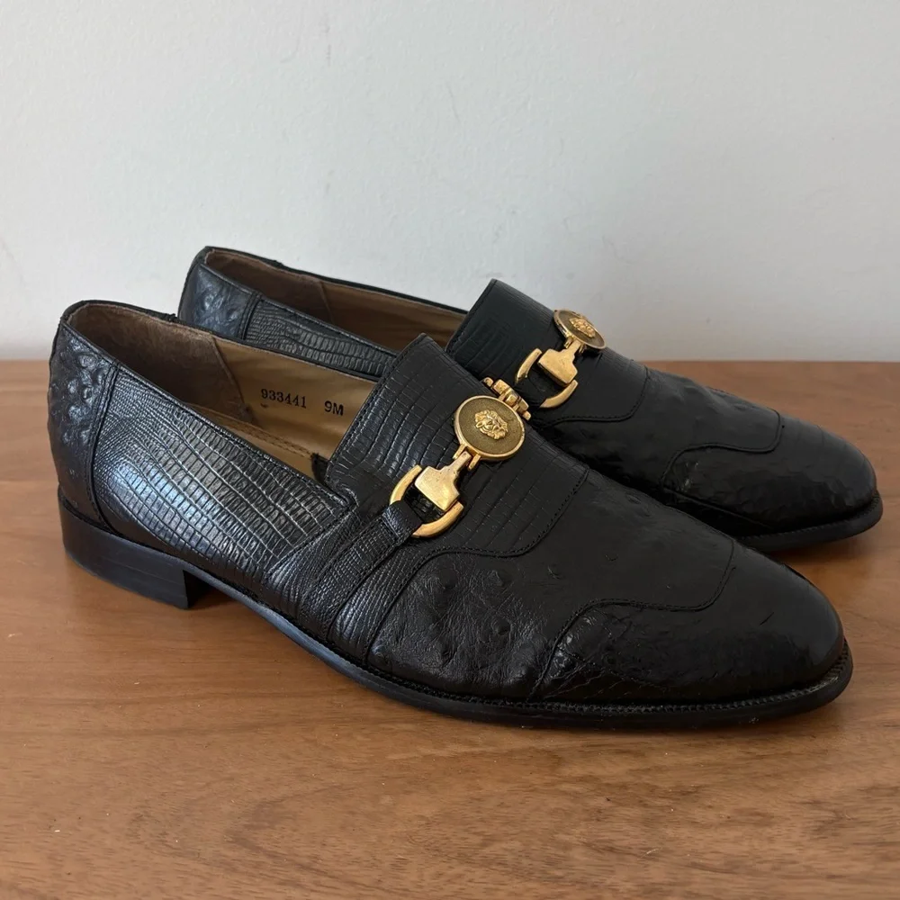 Giorgio Brutini Private Collection Genuine Snake Skin Loafers 9M
